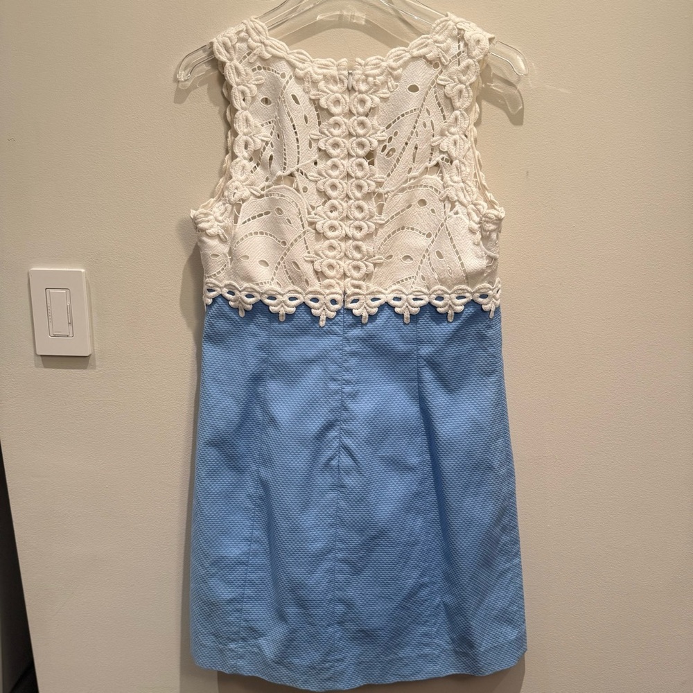 Lily Pulitzer Sandi Stretch Shift dress Blue Peri Womens Size 6 - Picture 4 of 8
